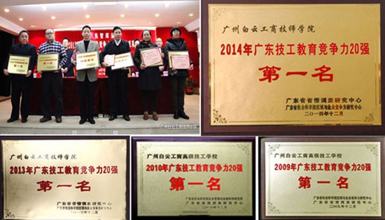 廣州白云技校排名證書