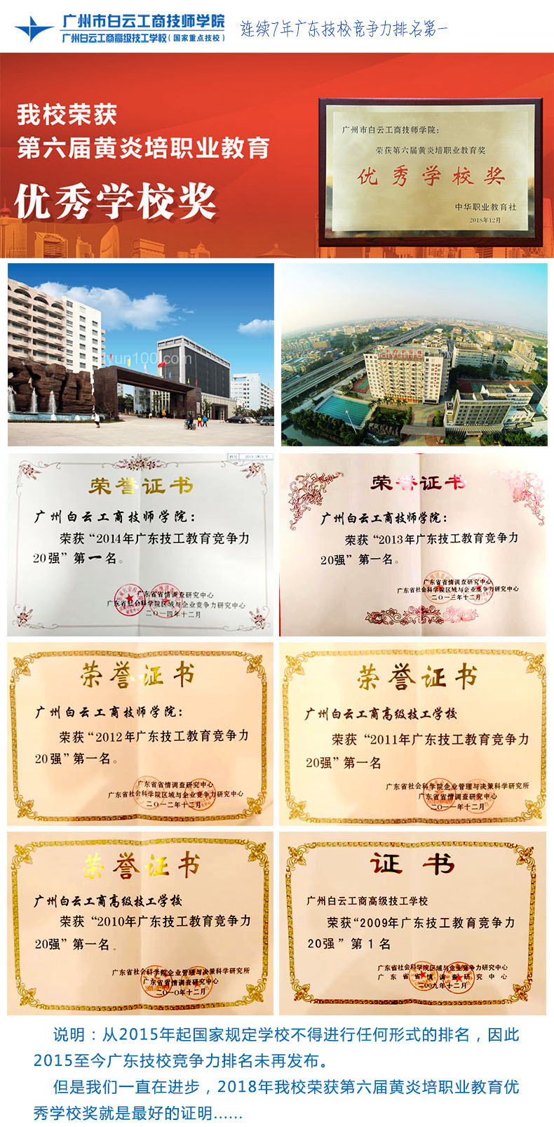 廣州市白云工商技師學院2023年招生專業(yè)